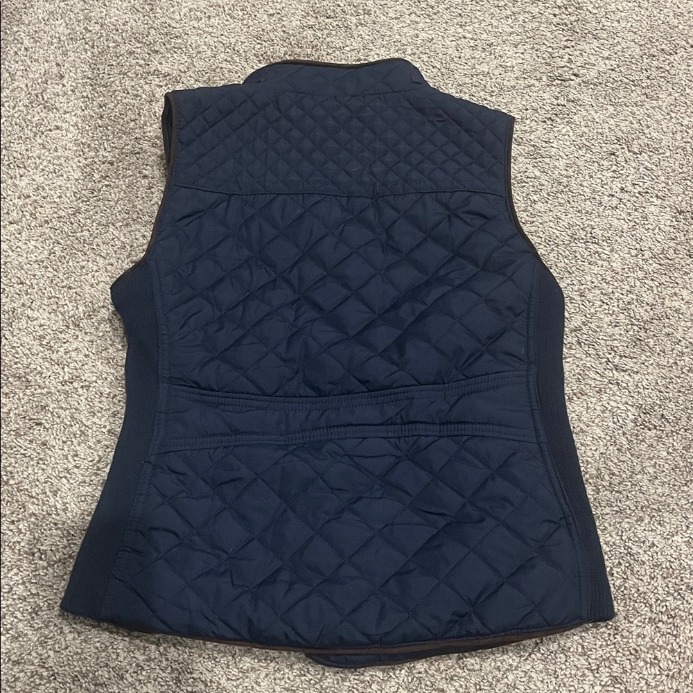 Active USA Dark Blue Quilted Vest with Gold Accents - Picture 7 of 7